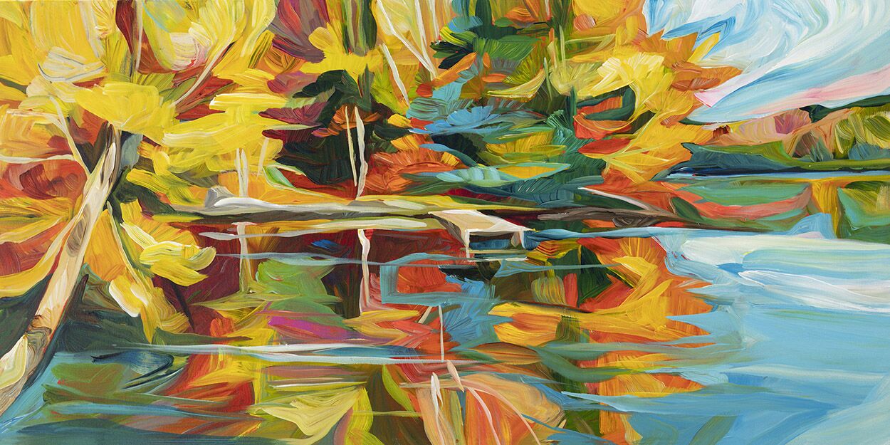 The Dock - 18 by 36 Original Artwork